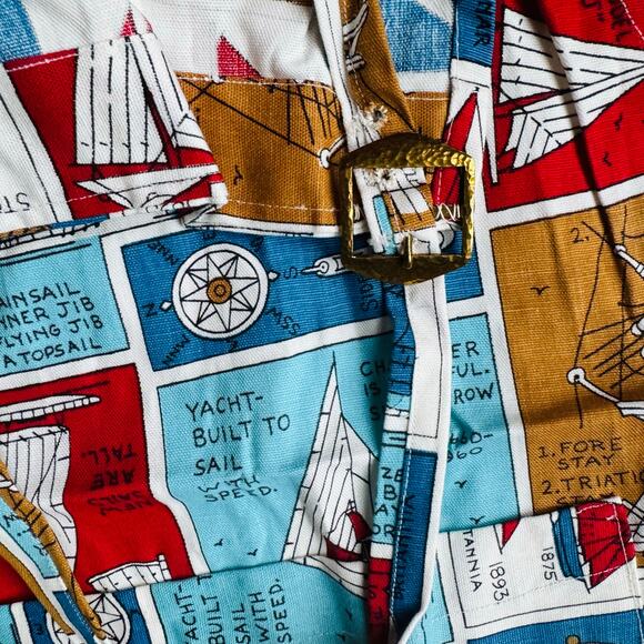 Nautical Red White & Blue American Sailor Sailboat Yacht Anchor Apron - Picture 3 of 4